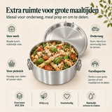 RVS Lunchbox rond 1800ml - My Green Deal