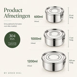 Stainless Steel Round Lunchbox – Set of 3