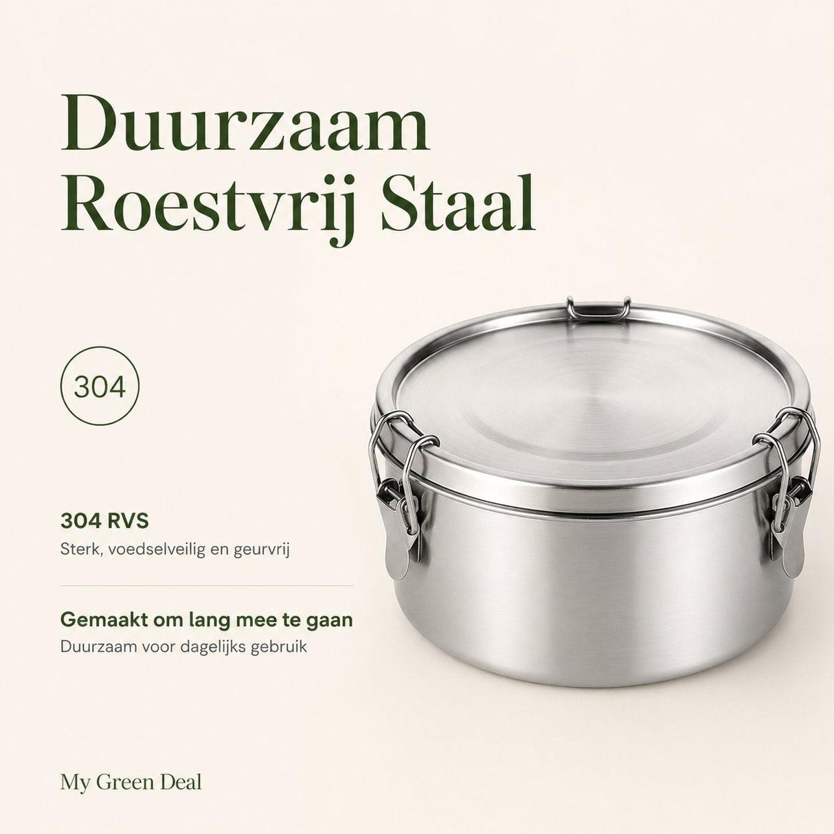 RVS Lunchbox rond 780ml - My Green Deal