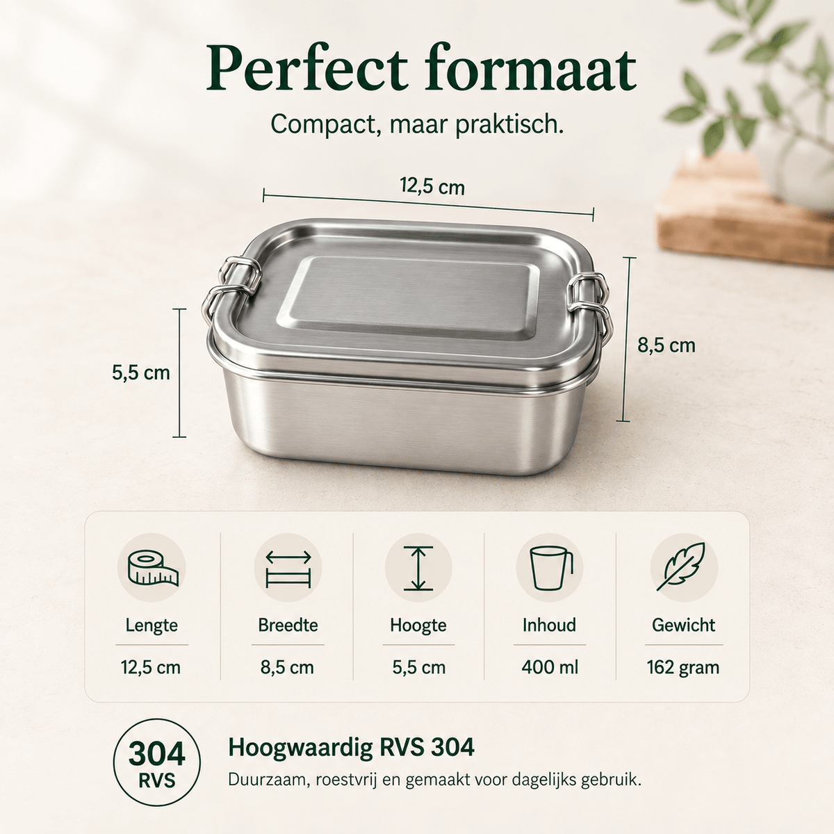 RVS Lunchbox 400ml - My Green Deal