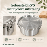 RVS Lunchbox rond 1800ml - My Green Deal