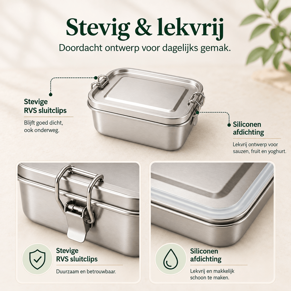 RVS Lunchbox 600ml - My Green Deal
