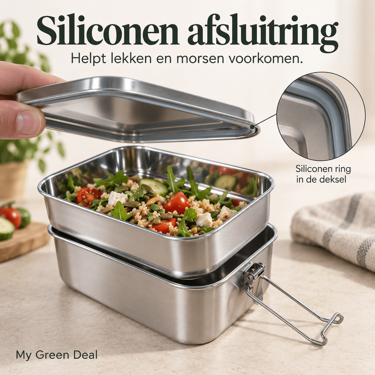 RVS lunchbox 540+800ml - My Green Deal
