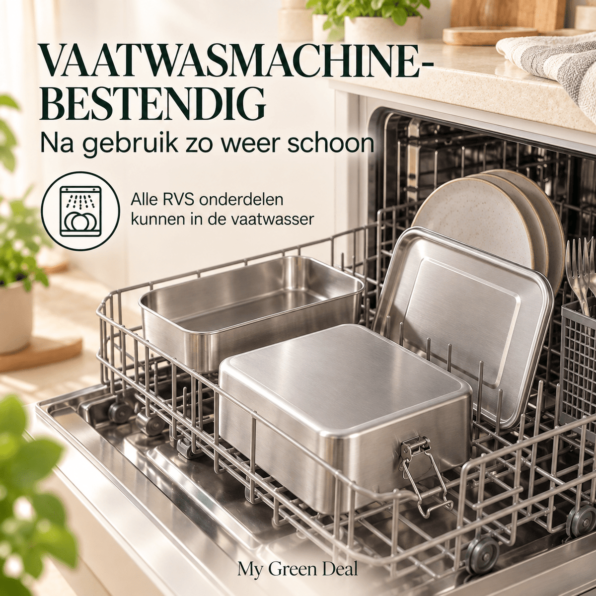 RVS lunchbox 760+1200ml - My Green Deal