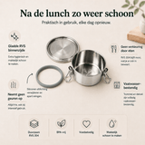 RVS Lunchbox rond 250ml - My Green Deal