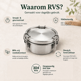 RVS Lunchbox rond 250ml - My Green Deal