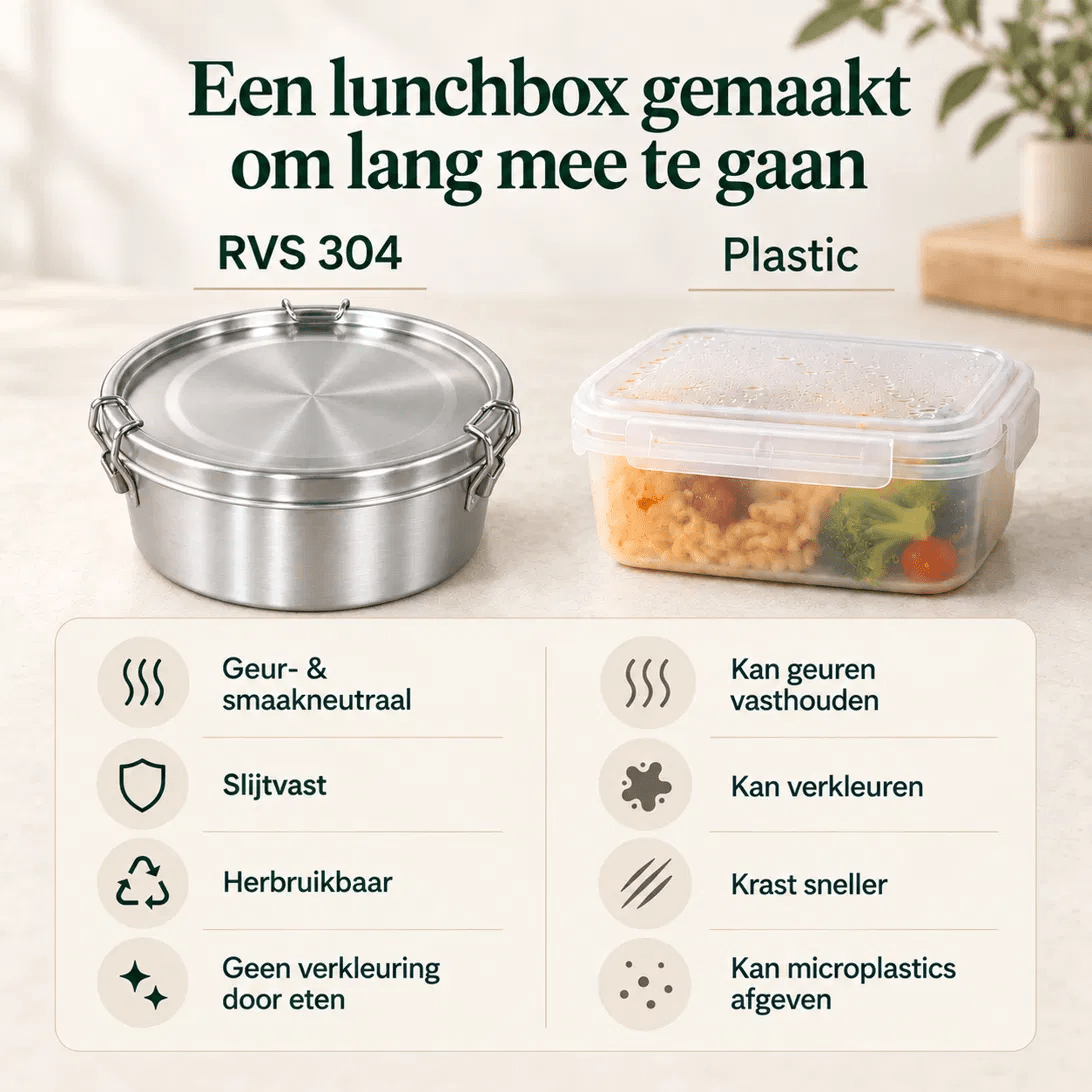 RVS Lunchbox rond 1800ml - My Green Deal