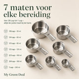RVS maatbekerset 7 stuks - My Green Deal