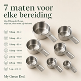 RVS Maatbeker & Trechter Set – 11-delig