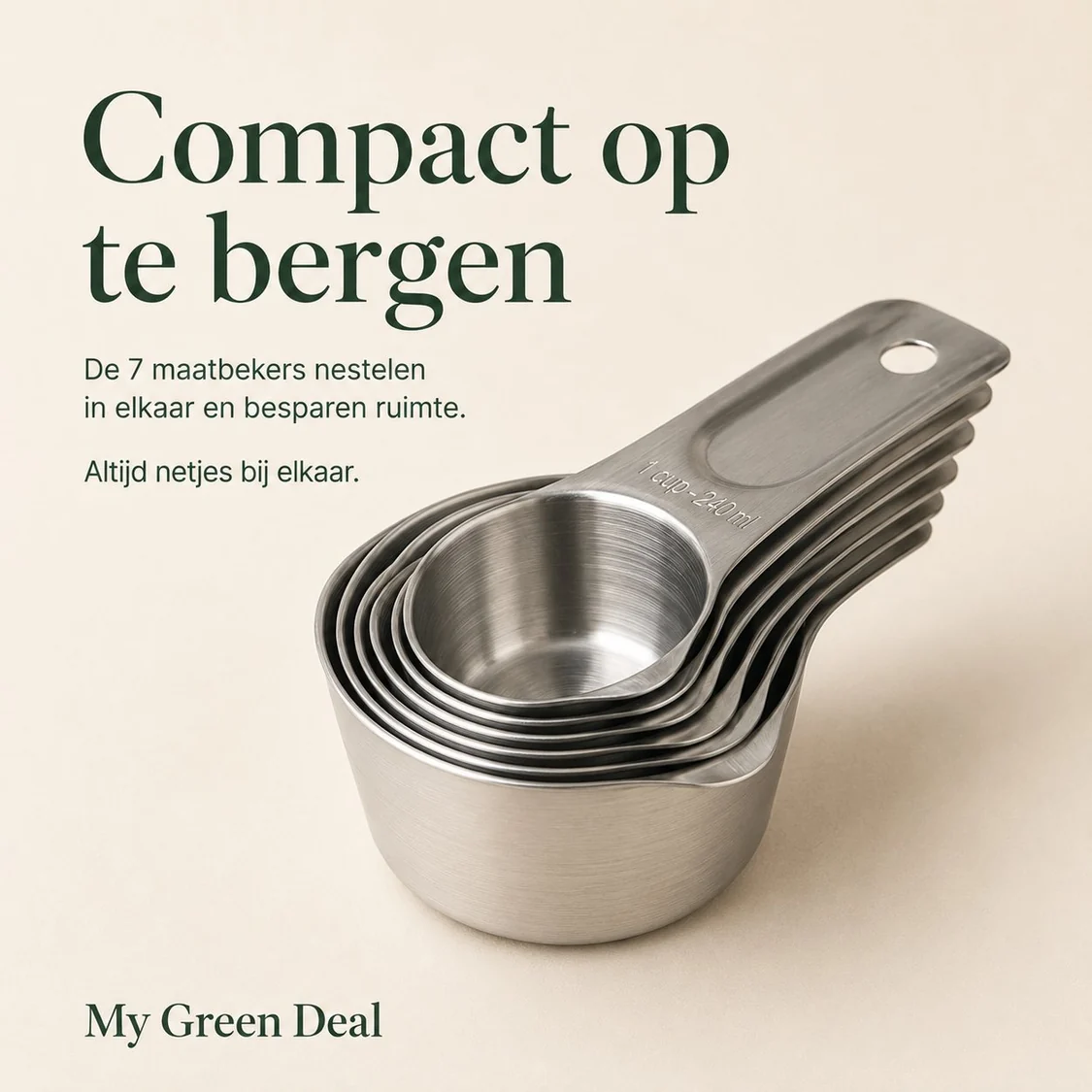 RVS Maatbeker & Trechter Set – 11-delig