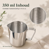 RVS Melkkan Zilver 350ml – Barista Pitcher - My Green Deal