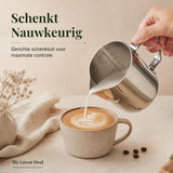 RVS Melkkan Zilver 350ml – Barista Pitcher - My Green Deal