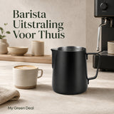 RVS Melkkan Zwart 600ml – Barista Pitcher - My Green Deal