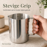 RVS Melkkan Zilver 600ml – Barista Pitcher - My Green Deal