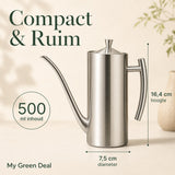 RVS olijfoliekan Zilver - My Green Deal