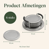 RVS Onderzetters Set – 6 stuks - My Green Deal
