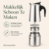 RVS Percolator 6 kops – Moka Pot - My Green Deal
