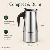 RVS Percolator 6 kops – Moka Pot - My Green Deal