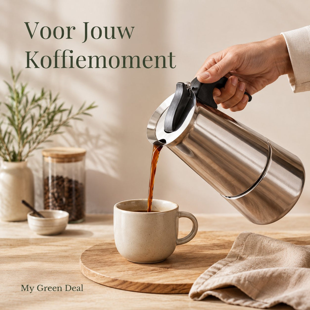 RVS Percolator 6 kops – Moka Pot - My Green Deal