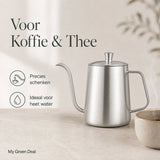 RVS Thee / Koffiekan zilver 600ml - My Green Deal