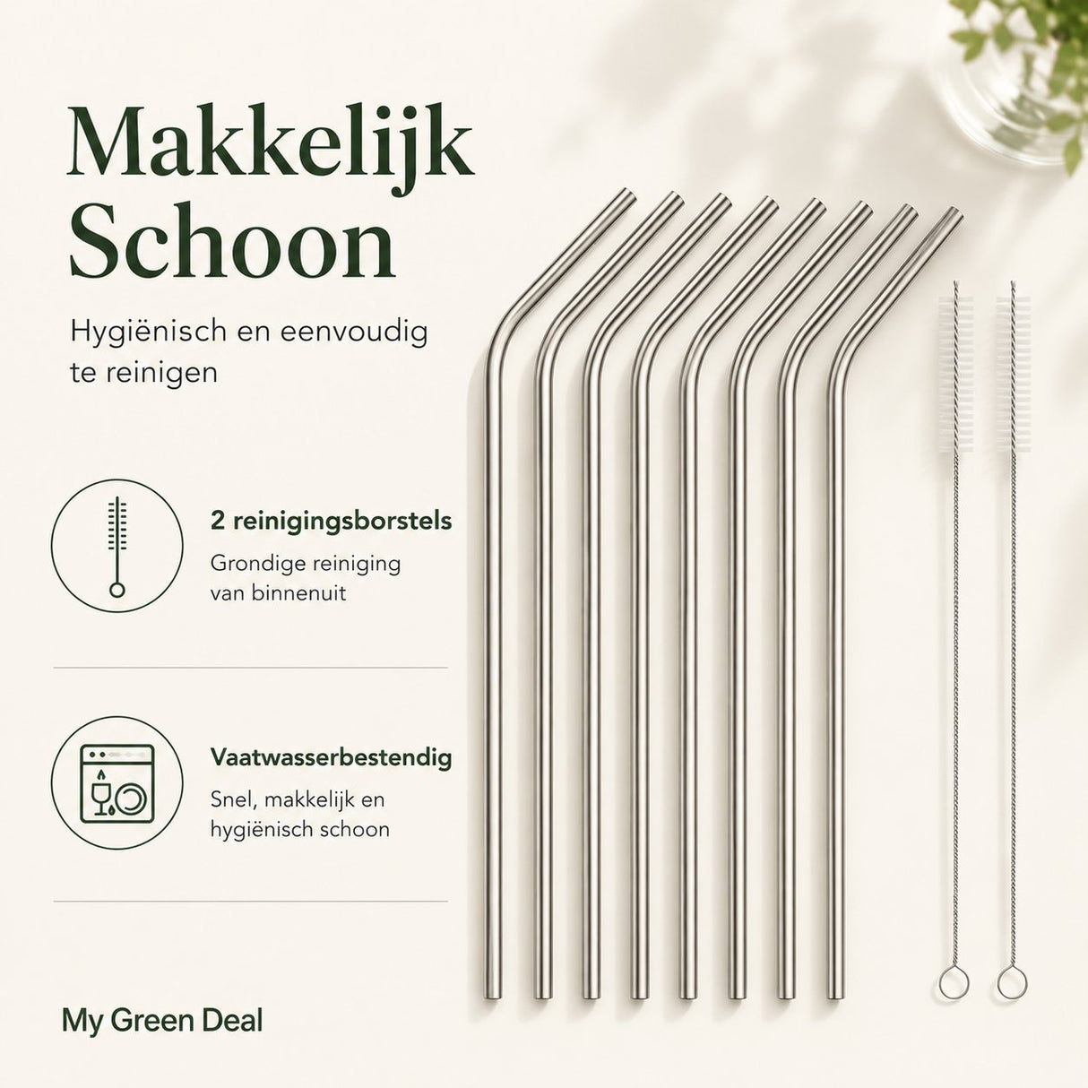 RVS Rietjes Set (8 - delig) - My Green Deal