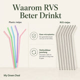 RVS Rietjes Set (8 - delig) - My Green Deal