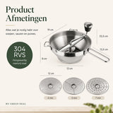 RVS Passeerzeef met 3 Schijven - My Green Deal