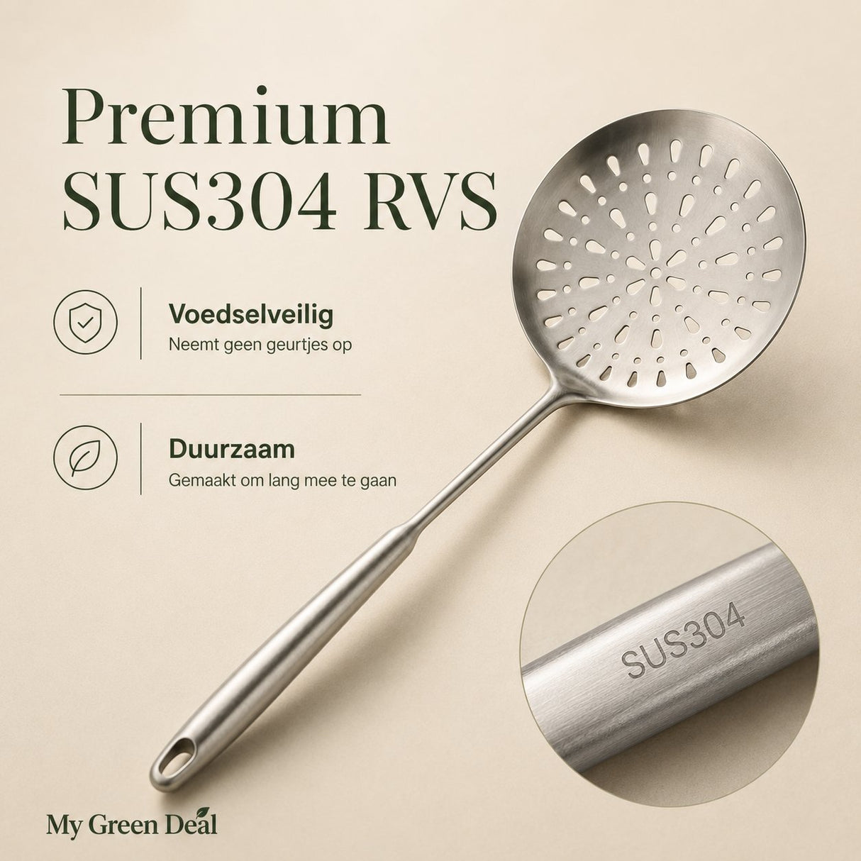 RVS Schuimspaan Ø12,5 cm - My Green Deal