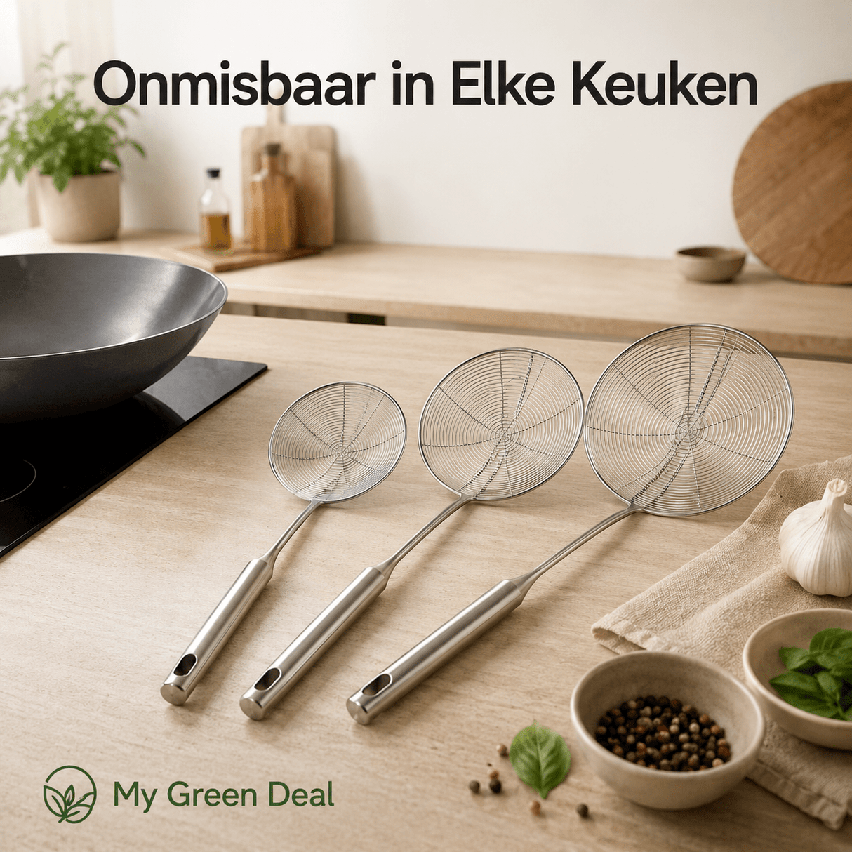 RVS Skimmerlepel set van 3 - My Green Deal