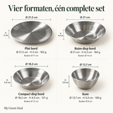 RVS serviesset enkelwandig - My Green Deal