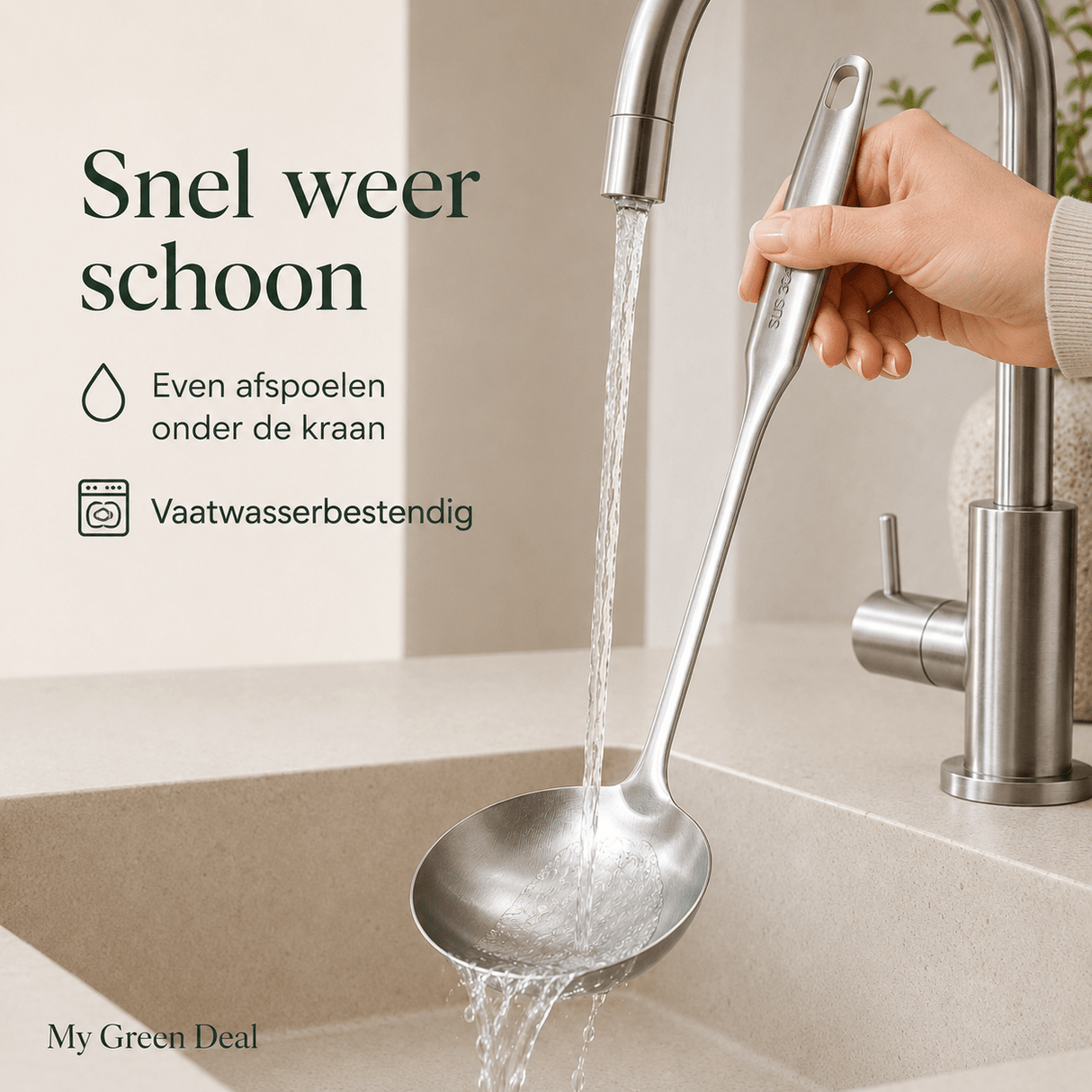 RVS Soeplepel 35 cm - My Green Deal