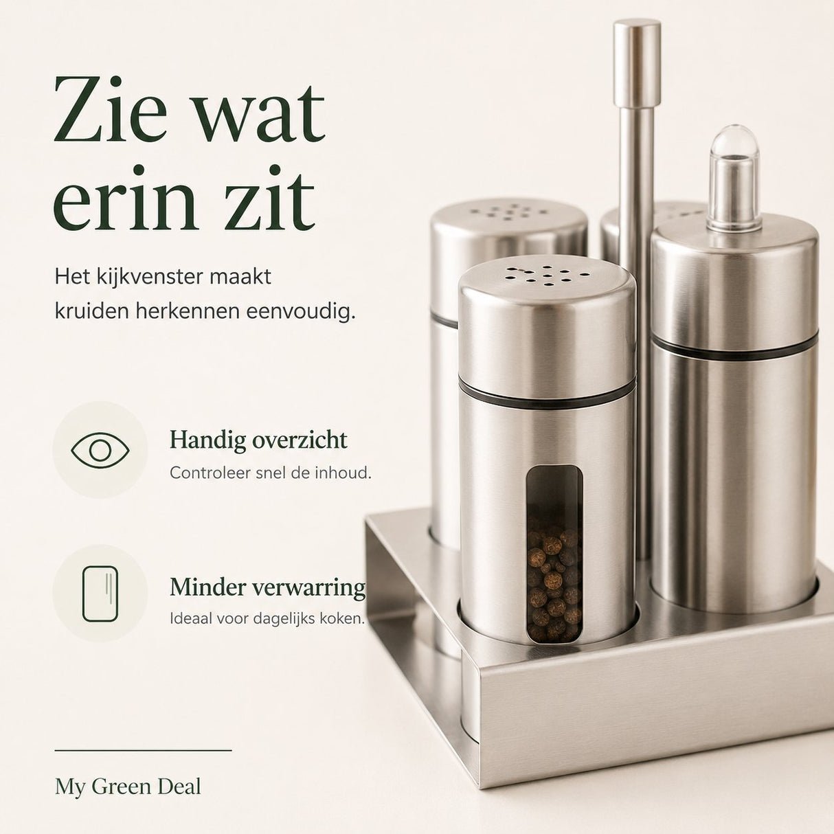 RVS Peper en zoutmolen - My Green Deal