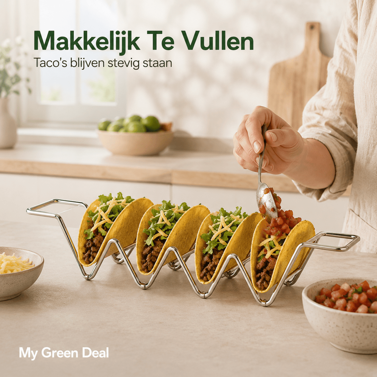 RVS Taco Houder - My Green Deal