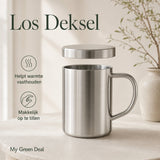 RVS isolerende Mok met Deksel – 400ml - My Green Deal