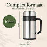 RVS Koffiebeker To Go – 400ml - My Green Deal