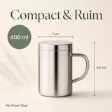 RVS isolerende Mok met Deksel – 400ml - My Green Deal