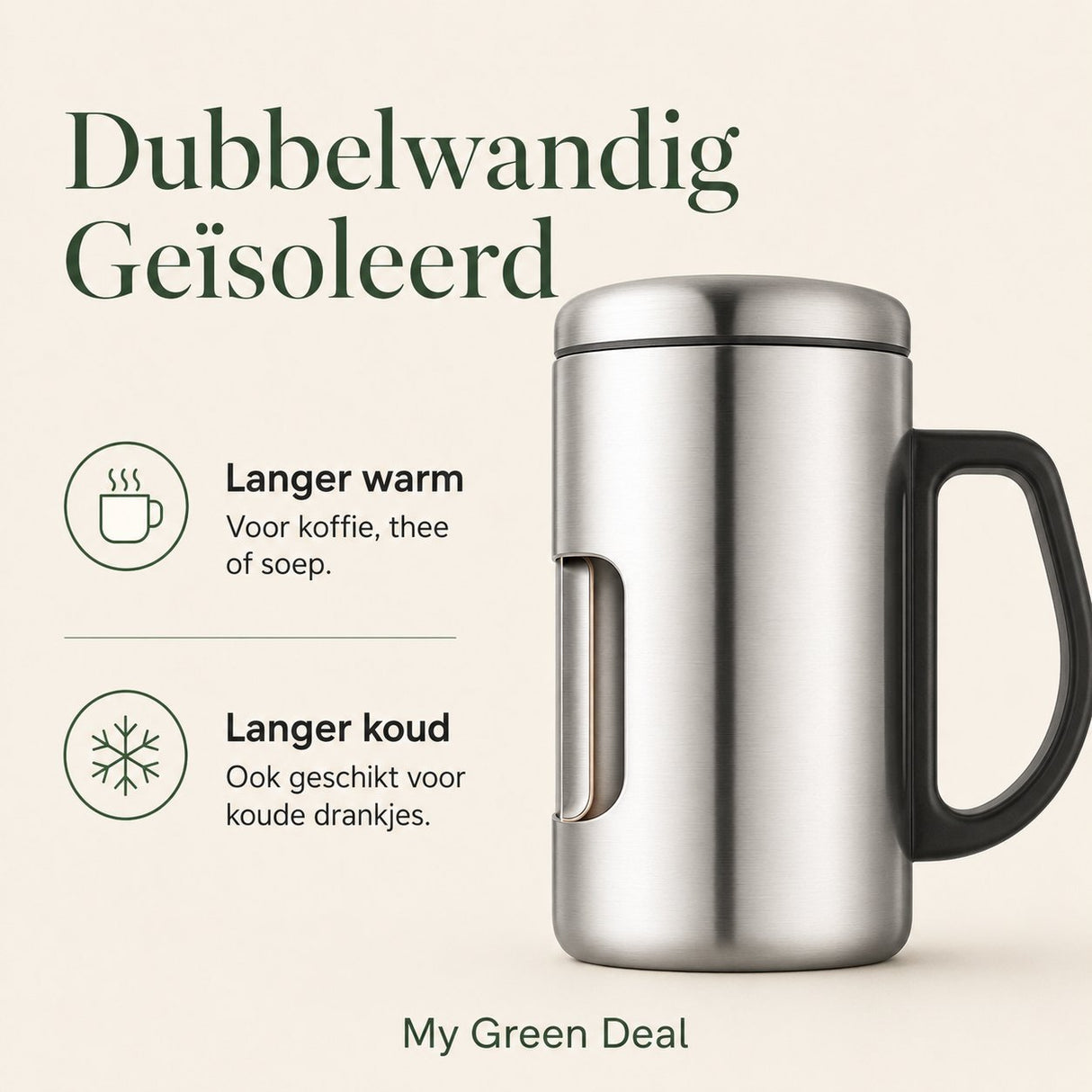 RVS Thermosbeker 500ml - My Green Deal