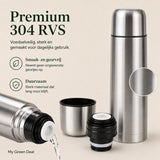 RVS Thermosfles (dubbelwandig) 750ml - My Green Deal