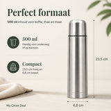 RVS Thermosfles (dubbelwandig) 500ml - My Green Deal