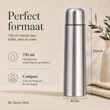 RVS Thermosfles (dubbelwandig) 750ml - My Green Deal