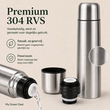 RVS Thermosfles (dubbelwandig) 1000ml - My Green Deal