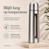 RVS Thermosfles (dubbelwandig) 750ml - My Green Deal