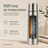 RVS Thermosfles (dubbelwandig) 500ml - My Green Deal