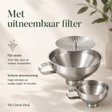 RVS Trechter Set met Zeef - My Green Deal