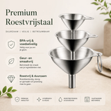 RVS Maatbeker & Trechter Set – 11-delig