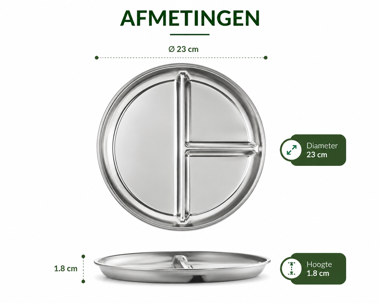 My Green Deal - Stainless steel board with compartments