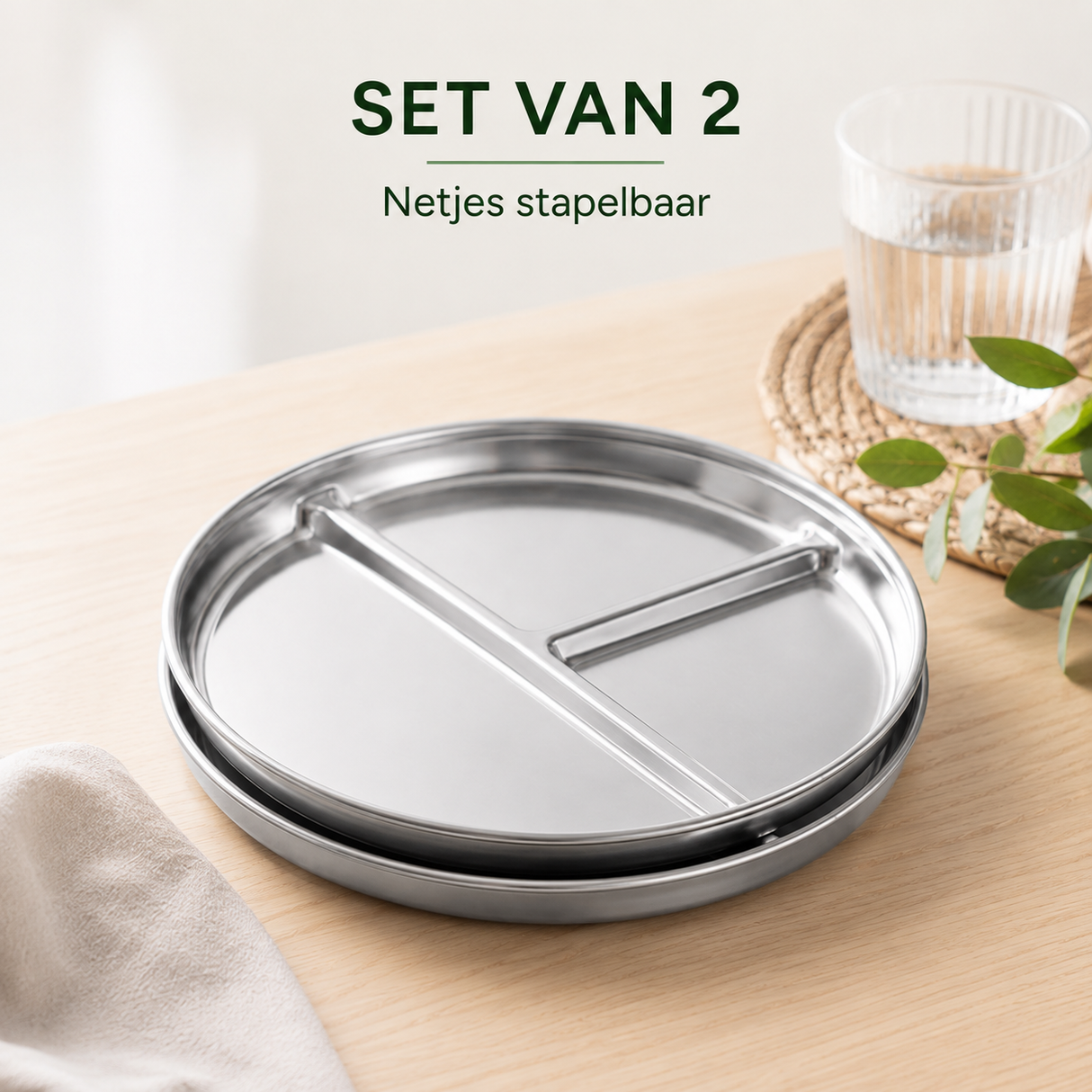 My Green Deal - Stainless steel board with compartments