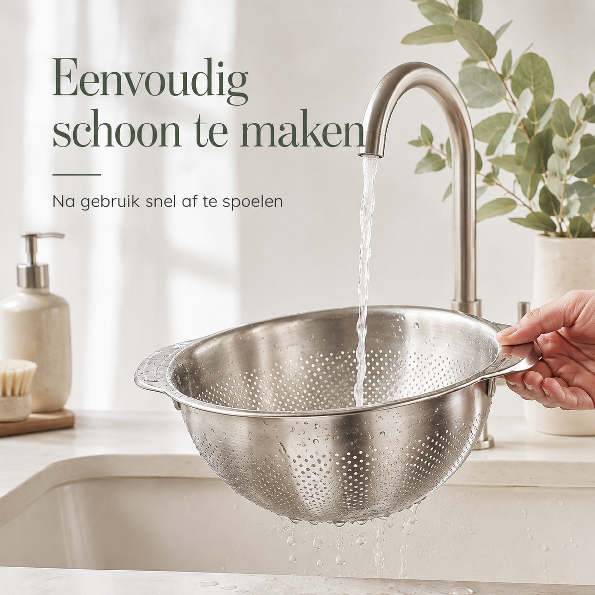 RVS Vergiet groot met pootjes