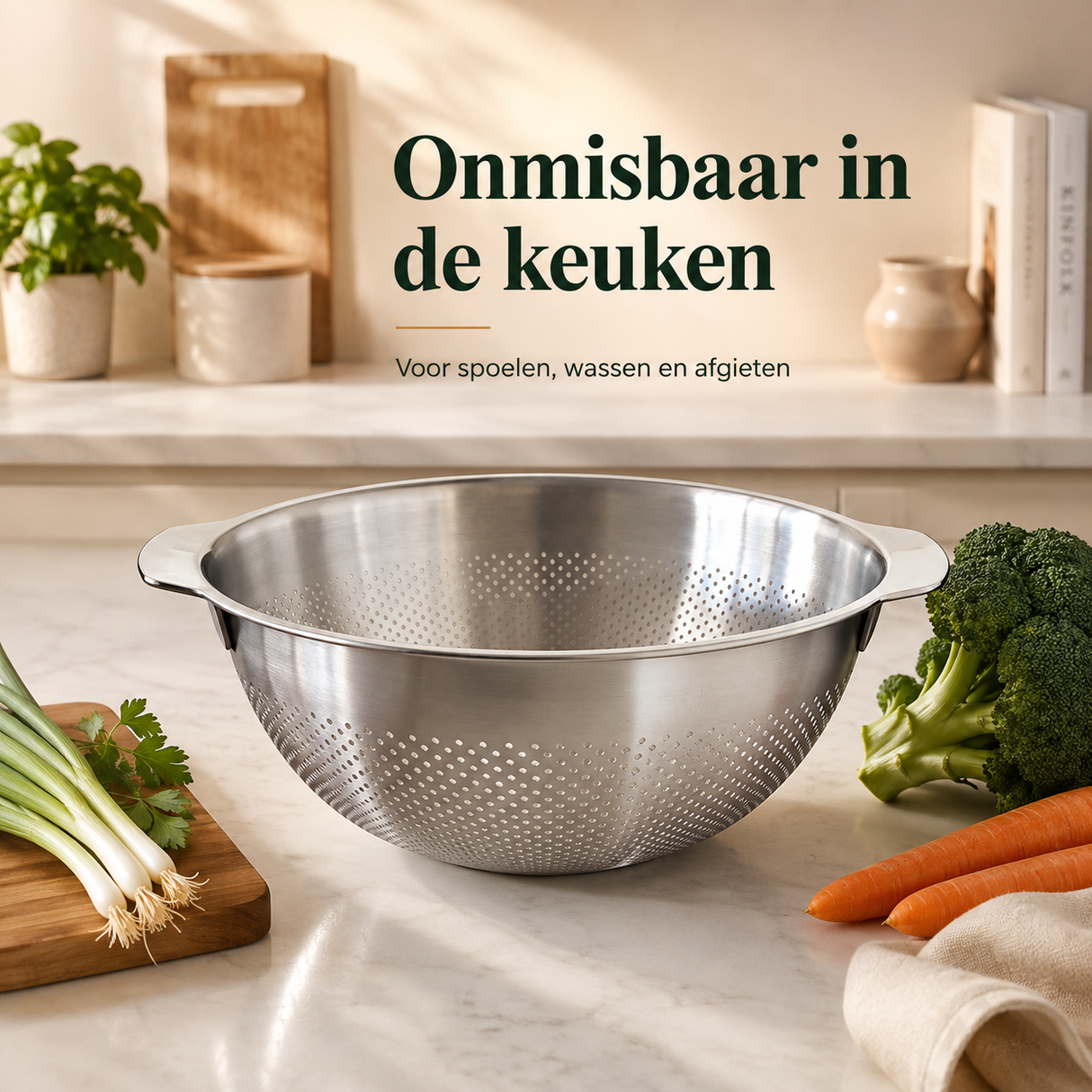 RVS Vergiet groot met pootjes