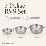 RVS Vergietset 3 stuks - My Green Deal